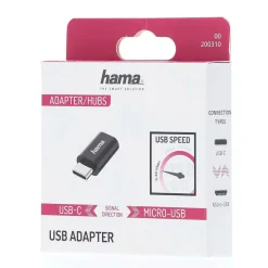 Adapter Hama USB-C till Micro USB 2,0 480 Mbps