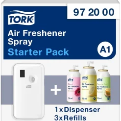 Air Freshener Tork A1 Starterpack 1 hållare + 3 refill vit