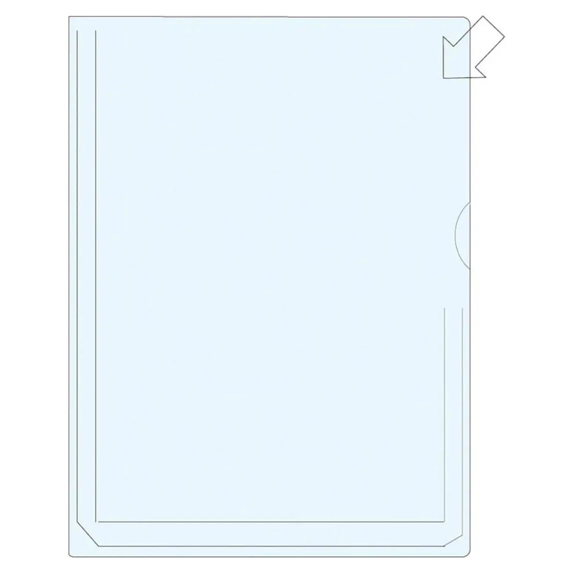 Aktmapp Bälg PP Halvöppen 0,18mm Transparent A4