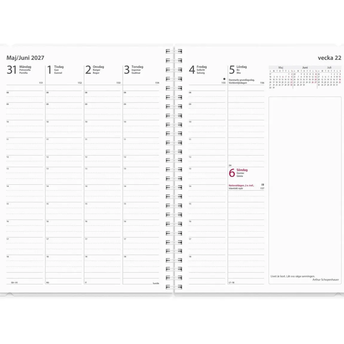 Almanacka Burde 5935 Business 4-i-1 PP-Omslag 2027 A5