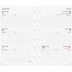 Almanacka Burde 4219 Compact Systemkalender Konstläder Forano 2024 Grön