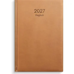 Almanacka Burde 1029 Dagbok Konstläder Inbunden 2027 Cognac