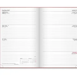 Almanacka Burde 1087 Dagbokskalender Inbunden 2027 Röd