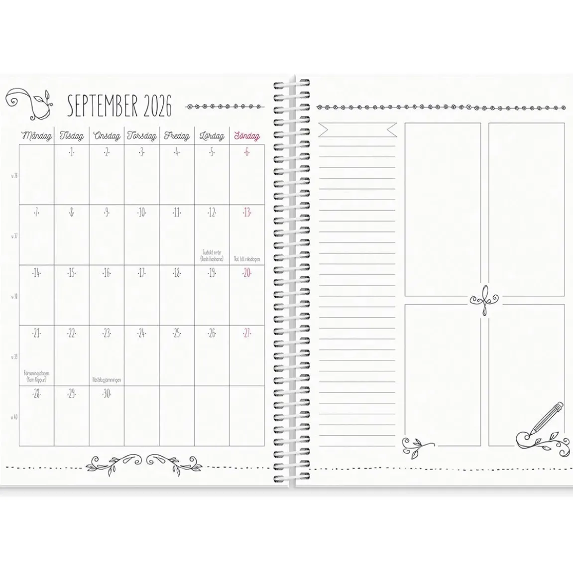 Almanacka Burde 1048 Doodle 26-27 A5