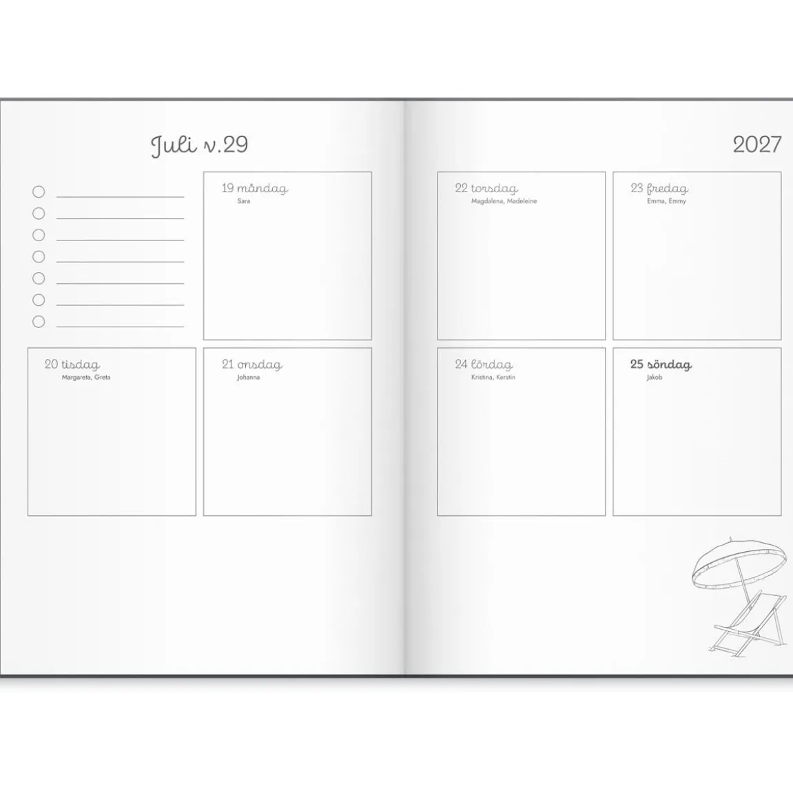 Almanacka Burde 1219 Doodle Inbunden 2027
