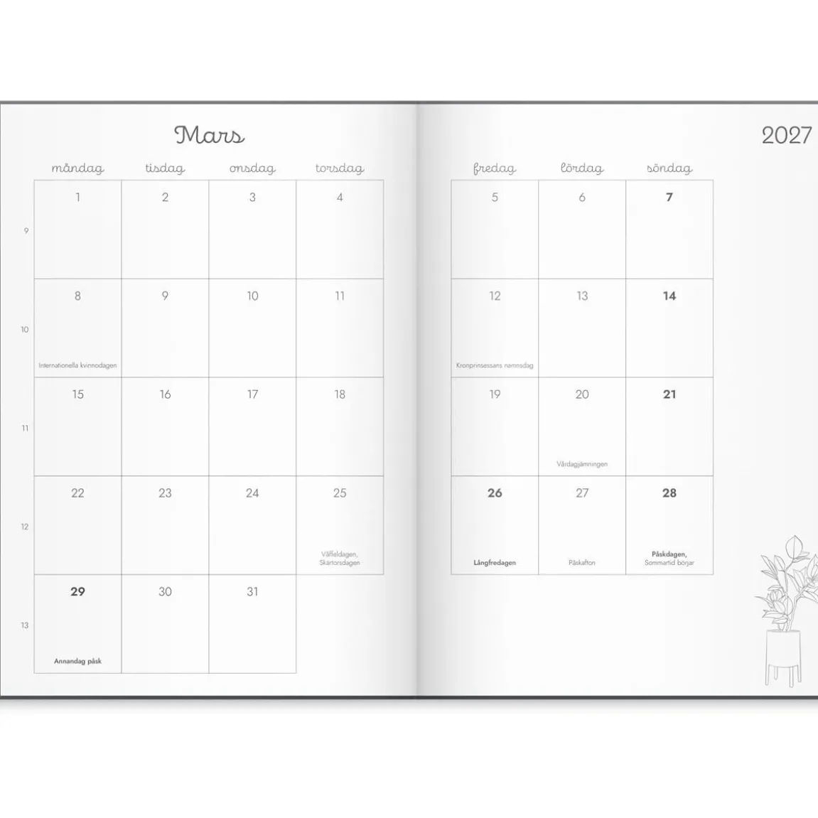 Almanacka Burde 1219 Doodle Inbunden 2027