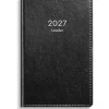 Almanacka Burde 3331 Leader Konstläder inbunden 2027 Svart