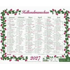 Almanacka Burde 5020 Lilla Hallonalmanackan 2027