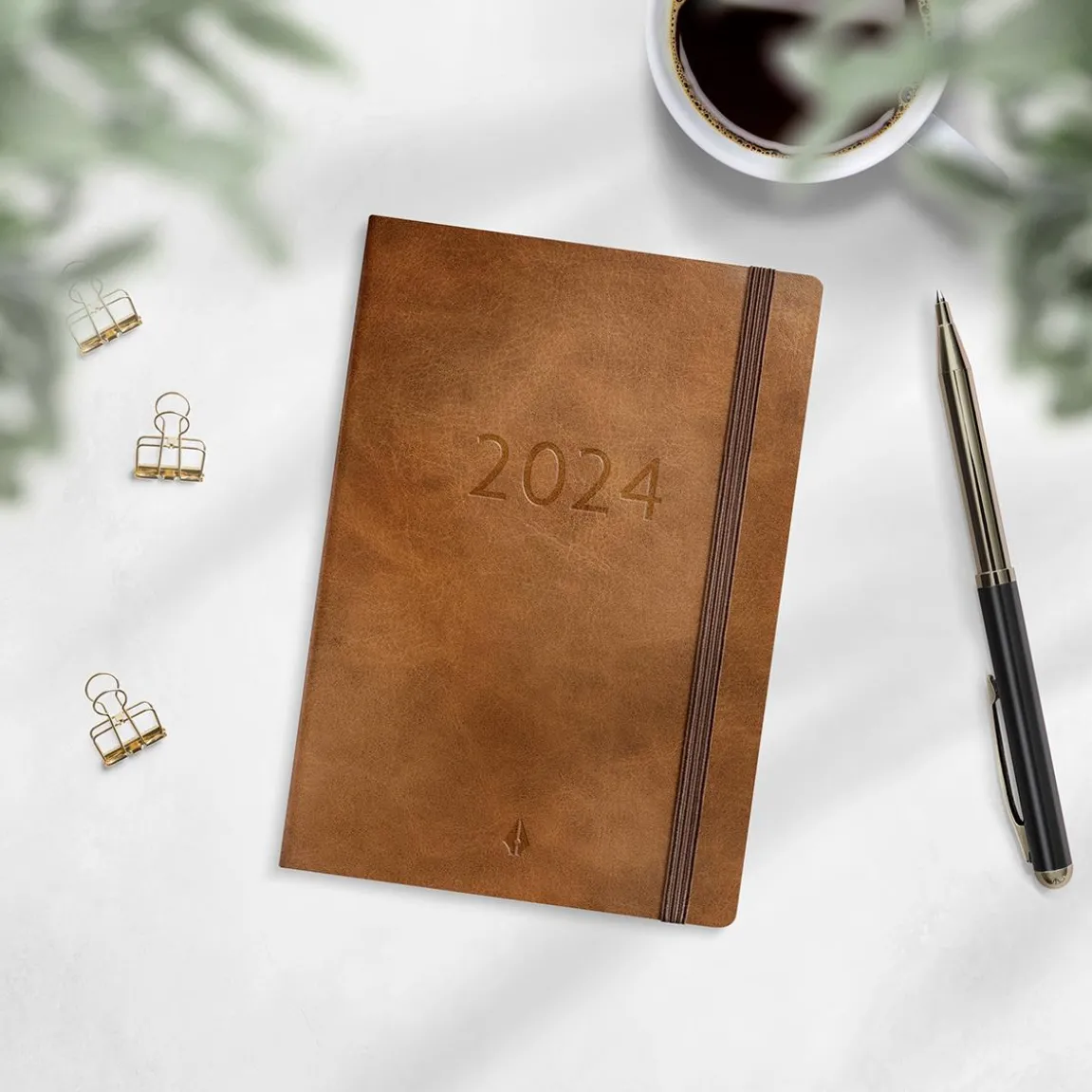 Almanacka Burde 5961 Liten Vecko Forma Deluxe 2027 Brun A6