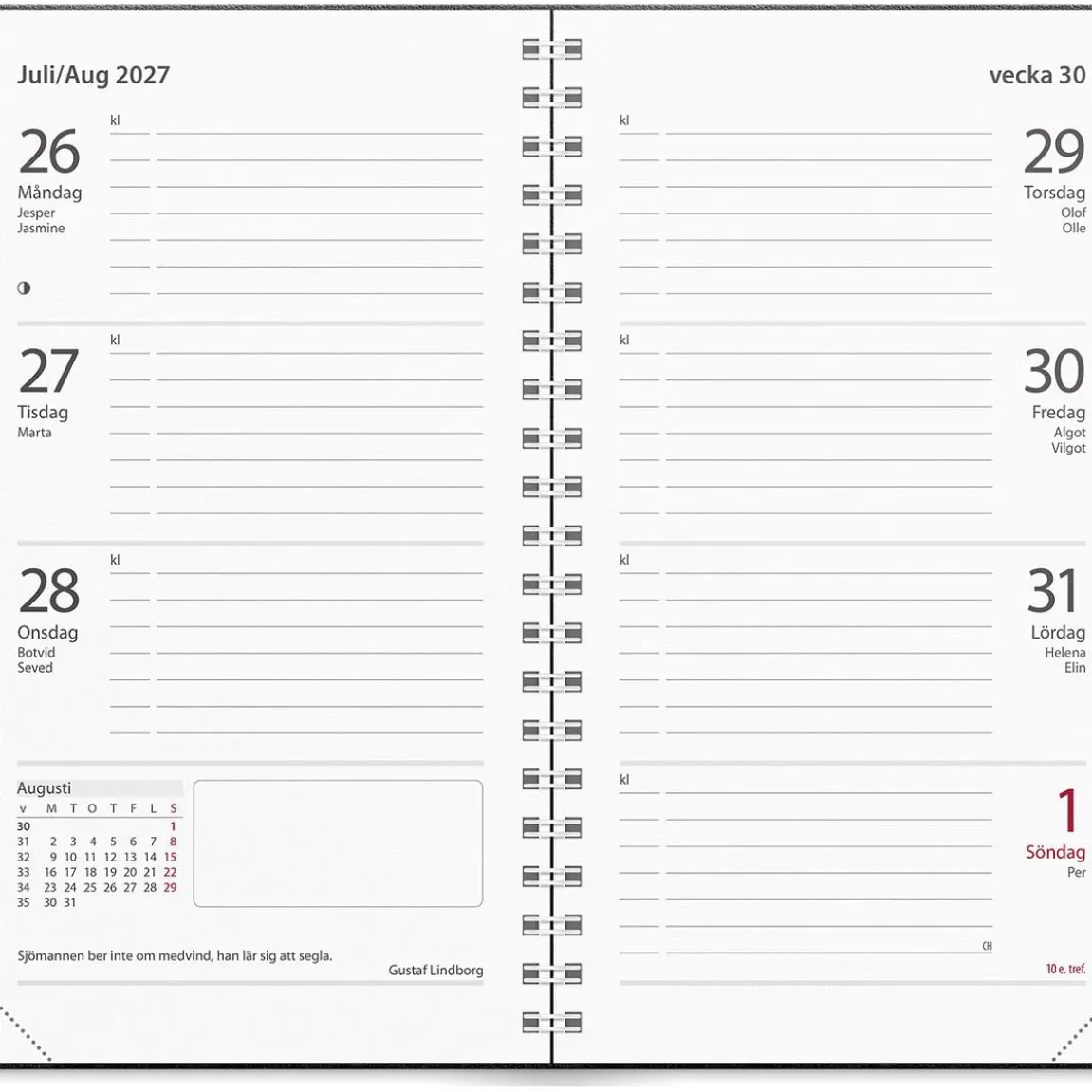 Almanacka Burde 3665 Master Konstläder 2027 Svart