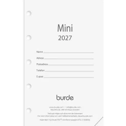 Almanacka Burde 4101 Mini Kalendersats 2027
