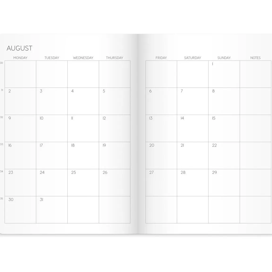 Almanacka Burde 1061 Monthly Planner 2027 A5