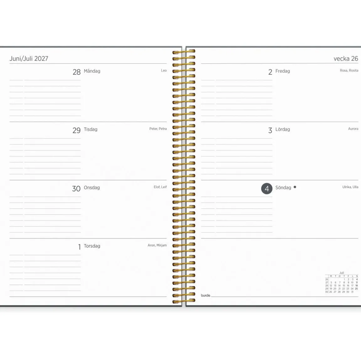 Almanacka Burde 1042 Organizer & Notes 2027