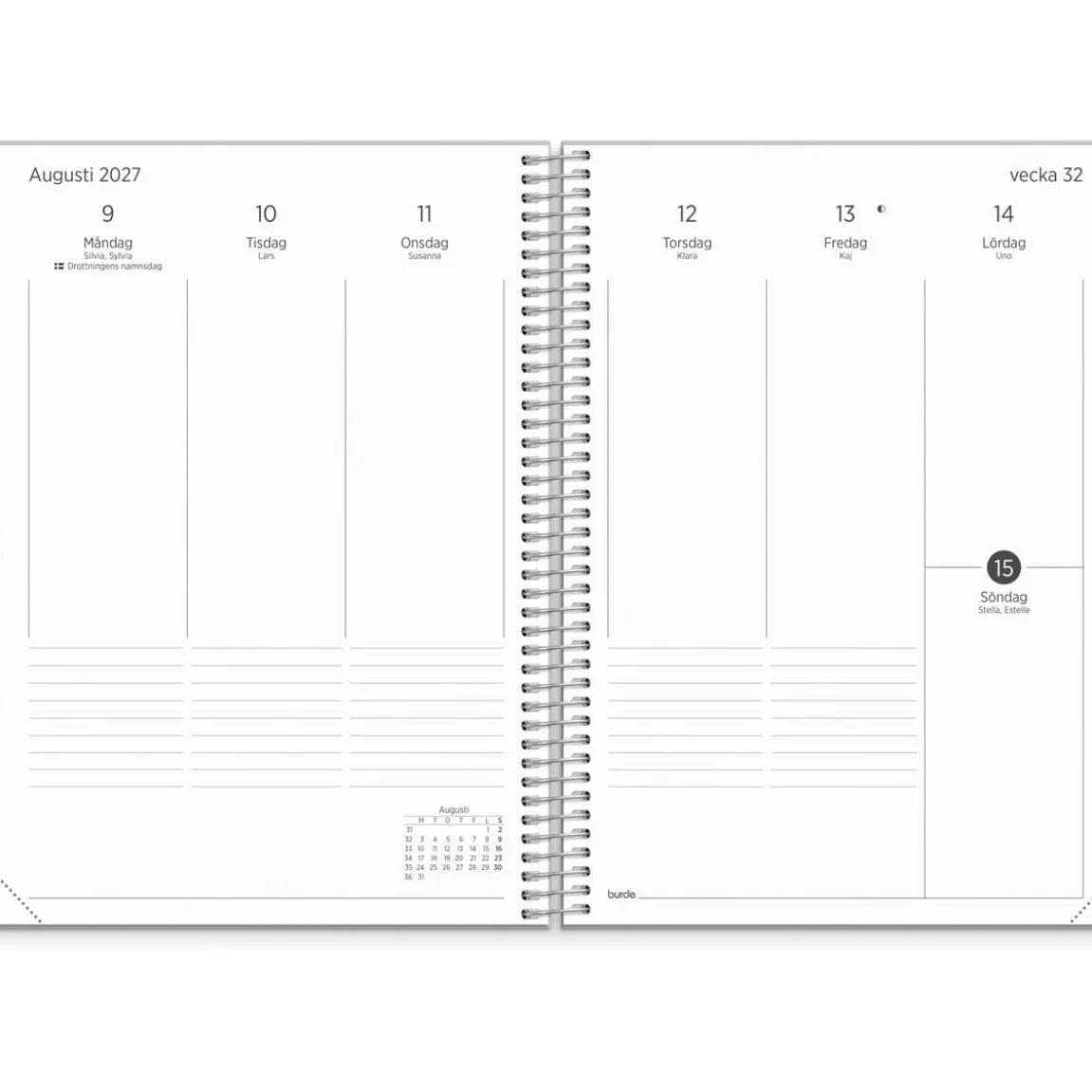 Almanacka Burde 1064 Organizer & Notes 2027