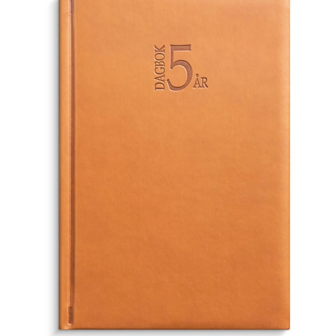 Almanacka Burde 1055 5-årsdagbok Konstläder Cognac