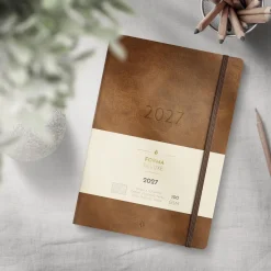 Almanacka Burde 5960 Stor Vecko Forma Deluxe 2027 Brun A5