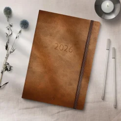 Almanacka Burde 5960 Stor Vecko Forma Deluxe 2027 Brun A5