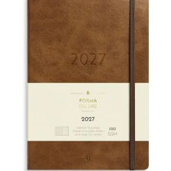 Almanacka Burde 5960 Stor Vecko Forma Deluxe 2027 Brun A5