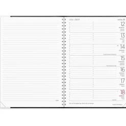 Almanacka Burde 1106 Stor Veckokalender Plast 2027 Svart