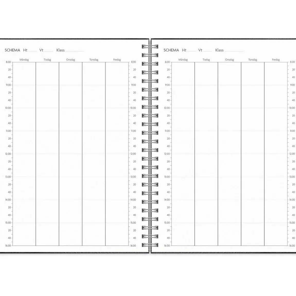 Almanacka Burde 8222 Study Twist 26-27 Svart A5
