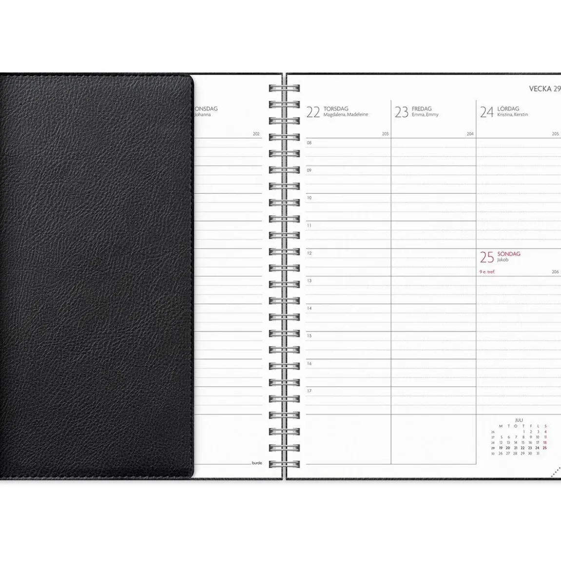 Almanacka Burde 8222 Study Twist 26-27 Svart A5