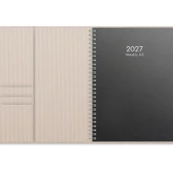 Almanacka Burde 5771 Weekly Konstläder Amelia 2027 Beige A5