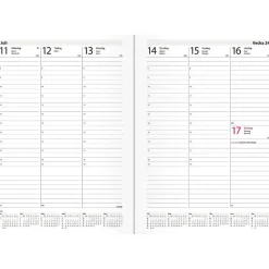 Almanacka Burde 1179 Weekly Konstläder Inbunden 2027 Rosa A5