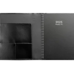 Almanacka Burde 5970 Weekly Skinn 2025 Svart A5