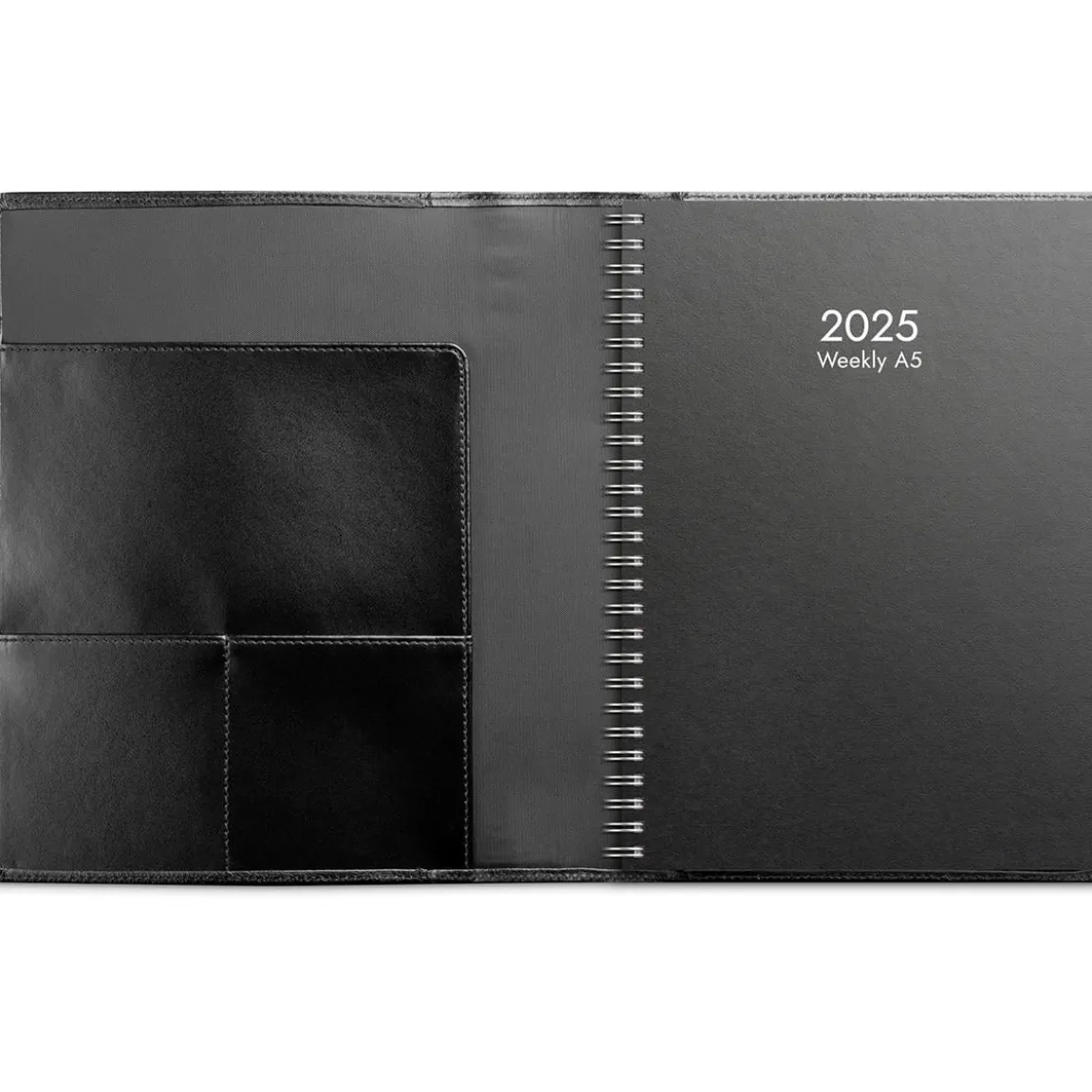 Almanacka Burde 5970 Weekly Skinn 2025 Svart A5