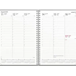 Almanacka Burde 5970 Weekly Skinn 2025 Svart A5