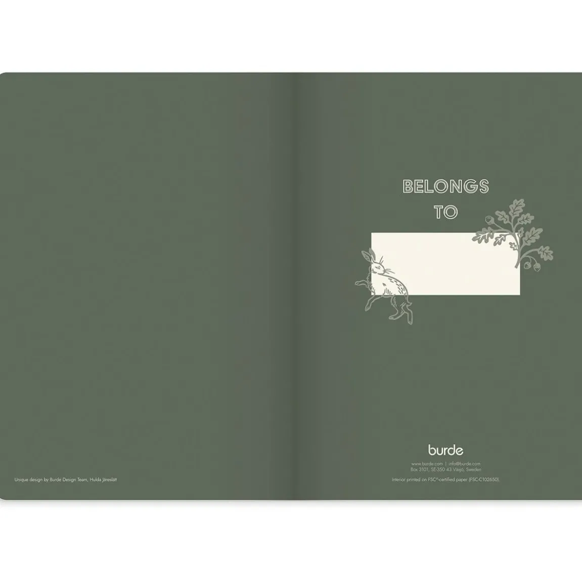Anteckningsbok Burde Deluxe Smooth Grön A5