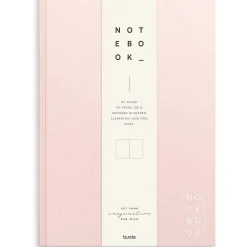 Anteckningsbok Burde Linnetextil Olinjerad Rosa A4