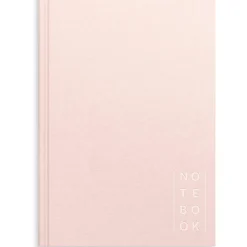 Anteckningsbok Burde Linnetextil Olinjerad Rosa A5