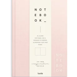Anteckningsbok Burde Linnetextil Olinjerad Rosa A5