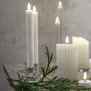 Antikljus LED Star Trading Flamme Stripe Vit