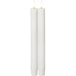 Antikljus LED Star Trading Flamme Stripe Vit