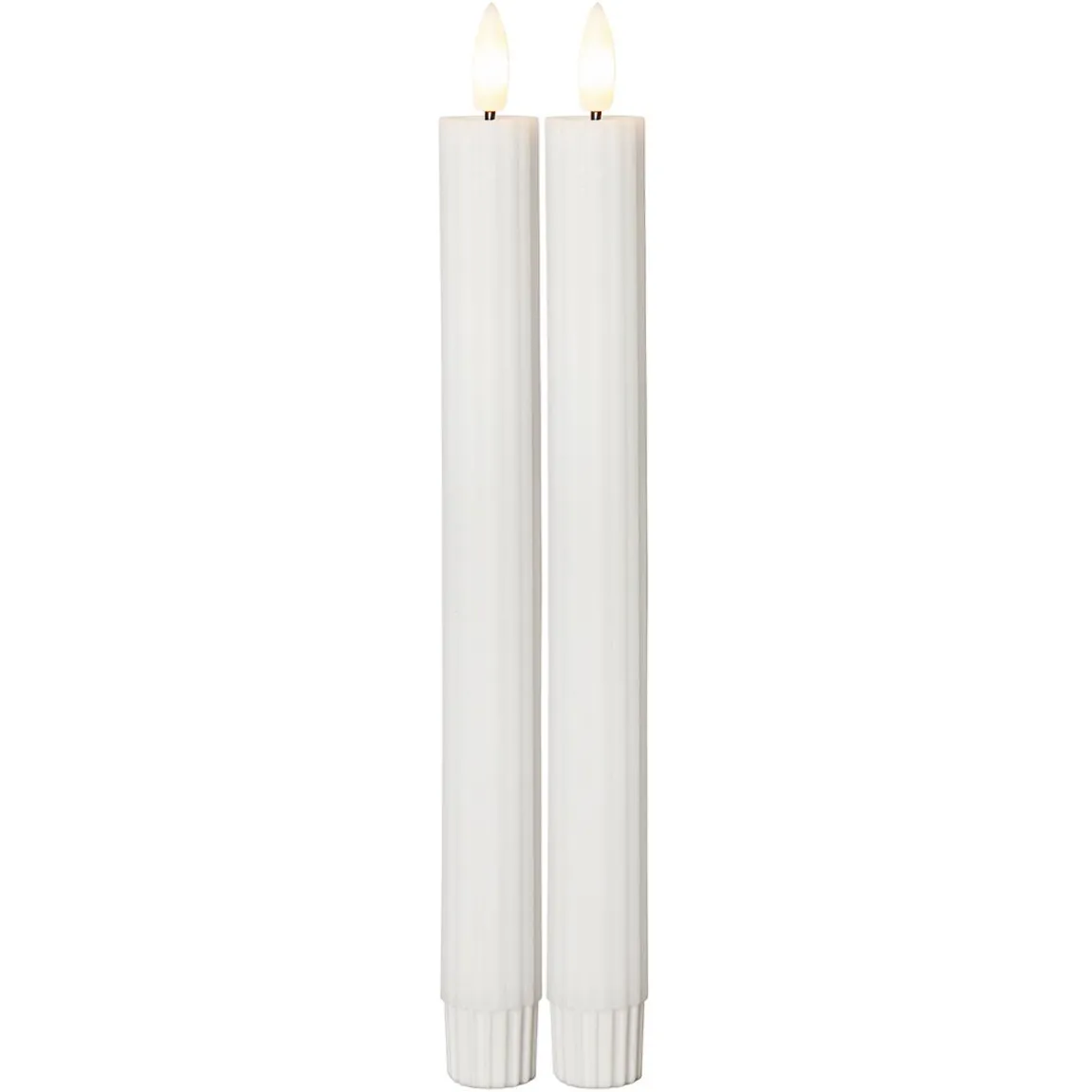 Antikljus LED Star Trading Flamme Stripe Vit