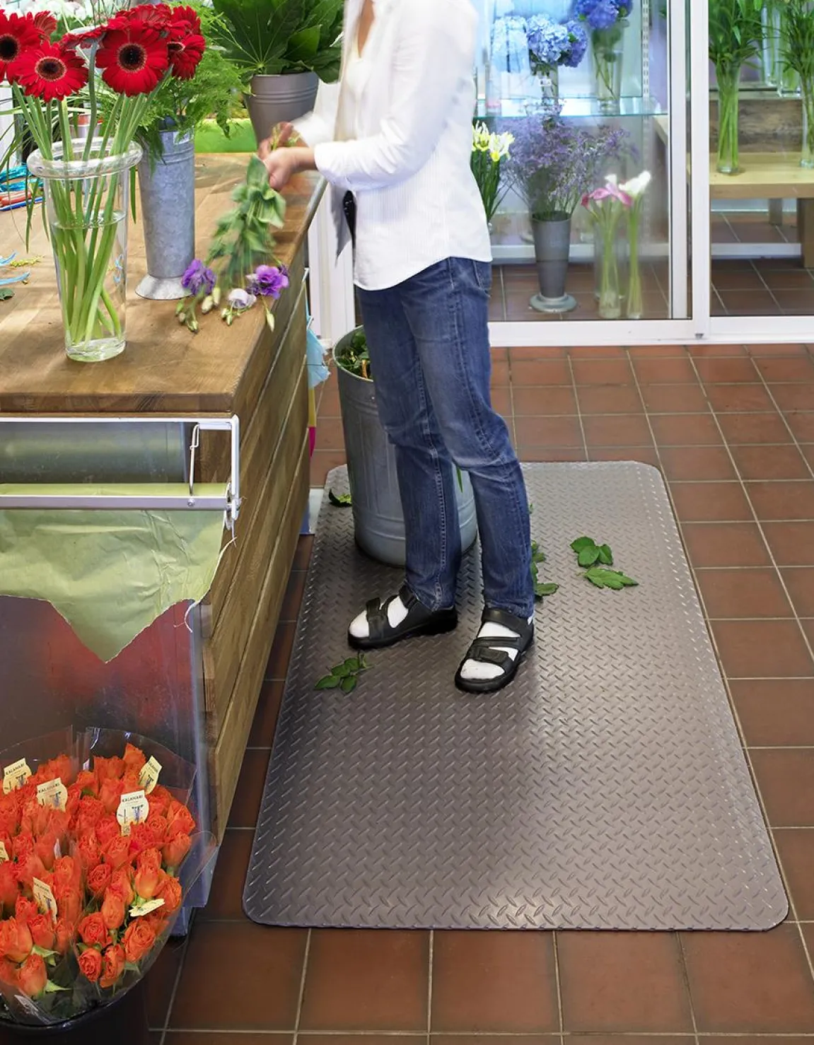 Arbetsplatsmatta Matting Yoga Deck Zedlan Svart 91x61cm