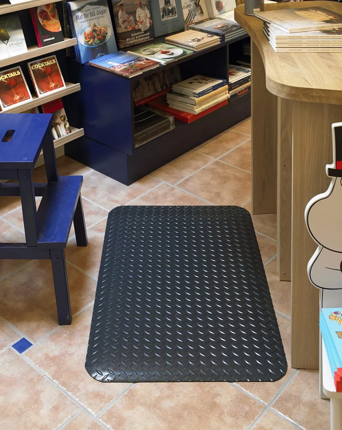 Arbetsplatsmatta Matting Yoga Deck Zedlan Svart 91x61cm
