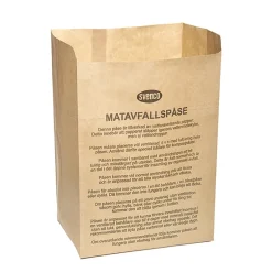 Avfallspåse Matavfall Våtstark Kraftpapp 8L Brun 200x150x360mm