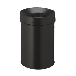 Avfallstunna Durable Safe+ metall svart 15 lit