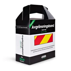 Avspärrningsband Etab 75mm x 500m Röd/Gul
