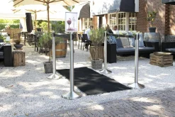 Avspärrningsrep Securit Ink Stolpe Indragbar Nylonrem Svart 210cm