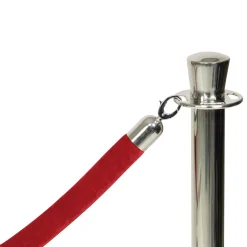 Avspärrningsrep Securit Sammet Röd/Rostfri 150cm