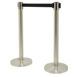 Avspärrningsstolpe Securit Budget Med Band Svart 210cm
