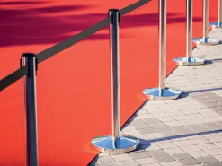 Avspärrningsstolpe Securit Budget Med Band Svart 210cm