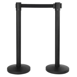 Avspärrningsstolpe Securit Ink Indragbar Rem Svart 200cm