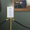 Avspärrningsstolpe Securit 4-väg Guld