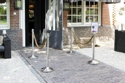 Avspärrningsstolpe Securit 4-väg Rostfri