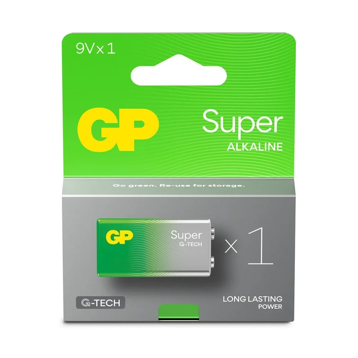 Batteri GP Super G-Tech Alkaline 6LF22/9V